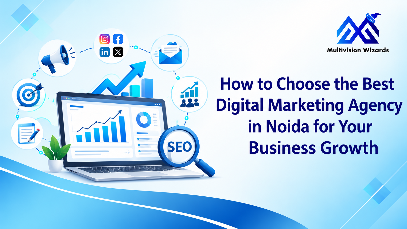 Team discussing a digital marketing plan while choosing the best digital marketing agency in Noida 